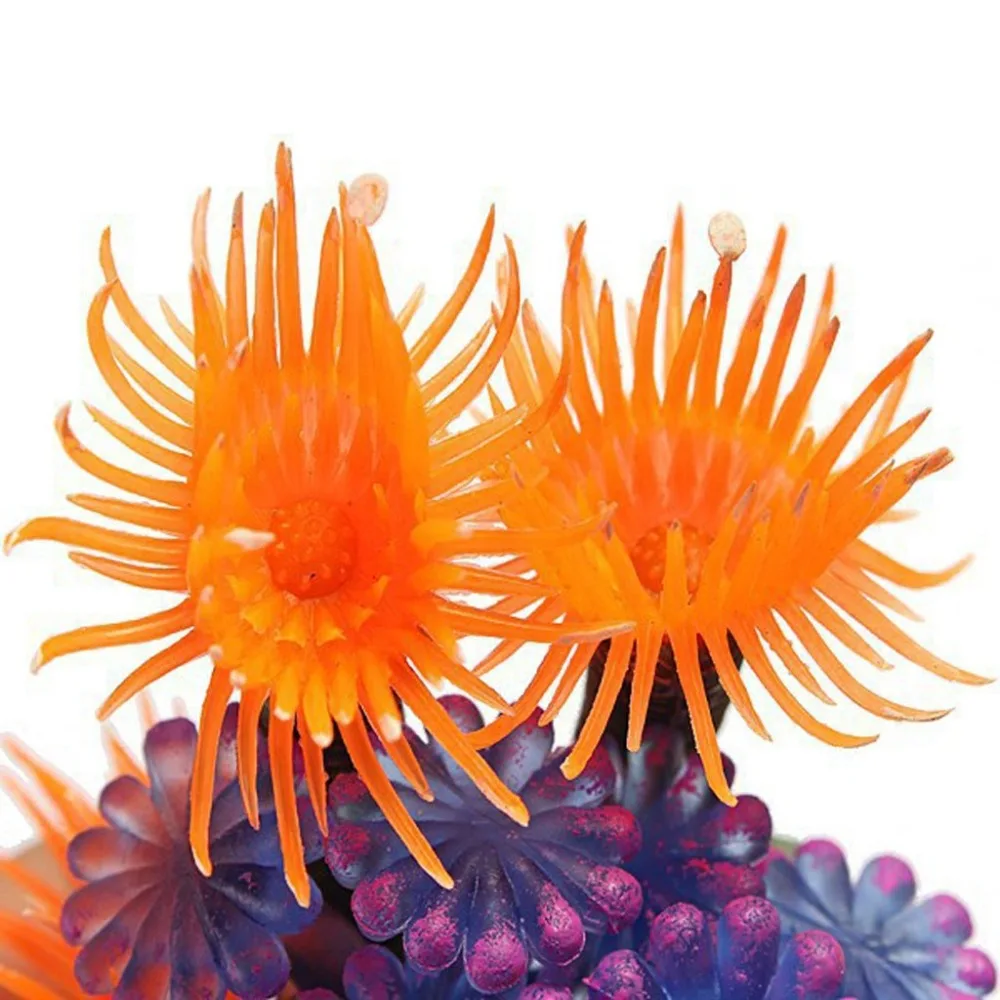 Soft coral simulation resin sea urchin marine bio-resin silicone fish tank artificial fake plant animal ornament aquarium 30O9 (4)
