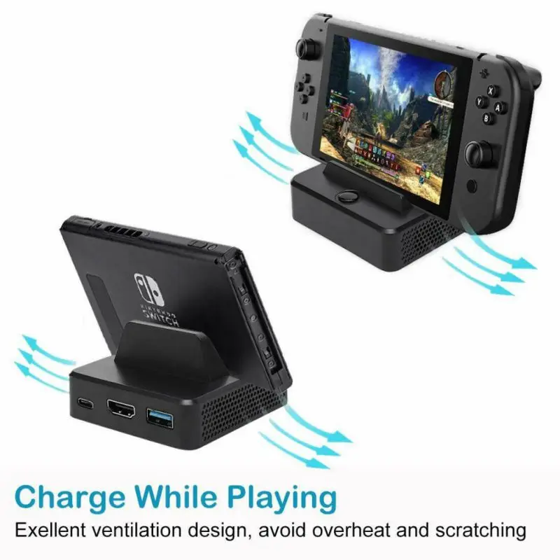 Lightweight Replacement Charging Dock Station TV Switch For HDMI NS Portable Converter Cooler Stand For Nintendo Switch Console