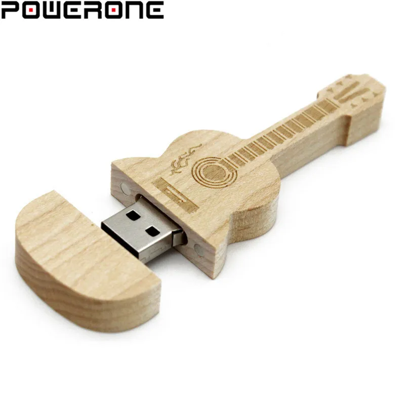 POWERONE USB 2 0 деревянные гитары стиль usb флэш накопитель музыкальный флеш 4 ГБ 16 32 64 Гб