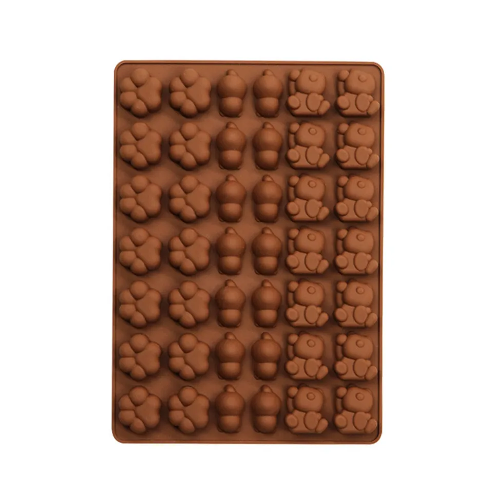 42 полости силиконовая форма мини панда кошка коготь Форма шоколадная форма конфеты печенья Форма для выпечки помадка форма для украшения торта инструменты