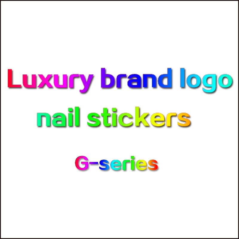 

1sheet Nail Manicure Sticker LUXURY Brand Logo Letter Nail Sticker Back Glue Adhesive DIY Decals Foil Manicure Nail Art Sticker