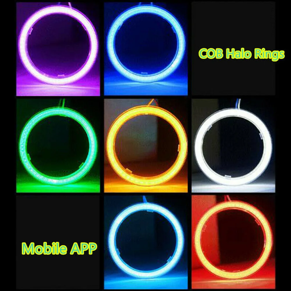 Новое поступление высокое качество 2шт RGB цветной COB автомобильный светильник для
