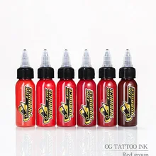 O.G чернила для татуировки пигмент Перманентный макияж Чернила для татуировок красная группа для роспись по телу татуировки цветные чернила 1 унции/30 мл татуировки принадлежности