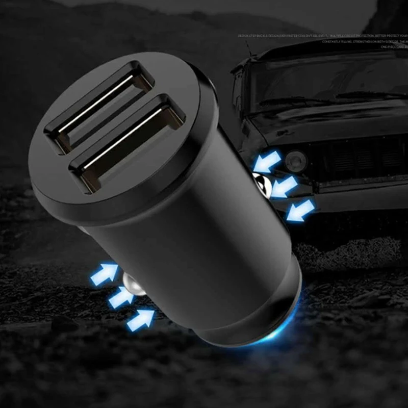 Двойное USB быстрое автомобильное зарядное устройство для телефона 5 в 3.1A адаптер для автомобильного зарядного устройства мобильного телефона 2 порта зарядки автомобиля