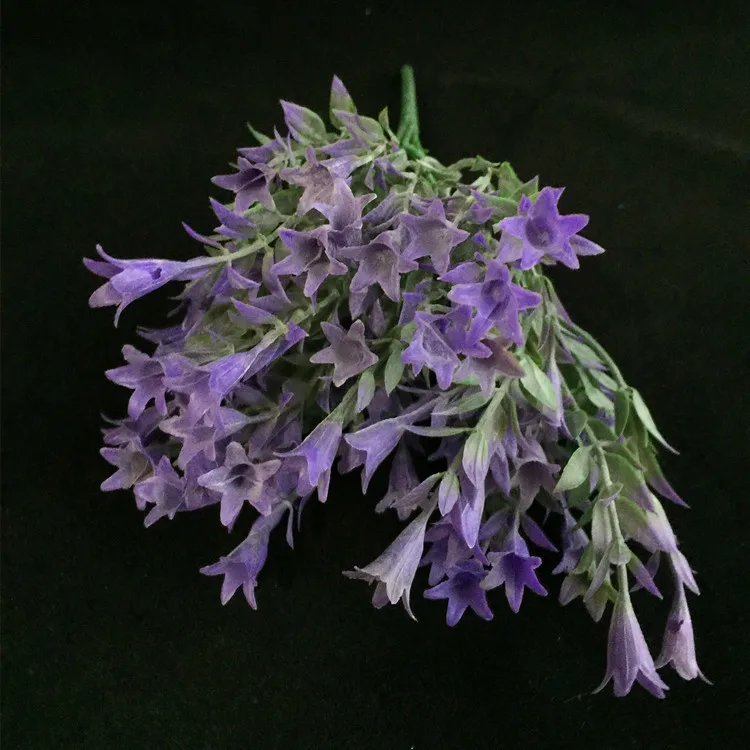 Поддельные тафтинг Bellflower(6 стеблей/пучок) 12," Длина Моделирование пластик мини-лилия для дома Свадебные Декоративные искусственные цветы