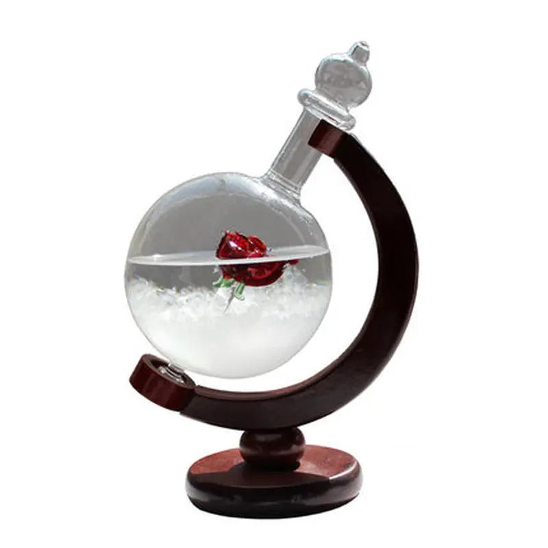 Storm Glass Bottle Creative Globe-Shaped Desktop Weather Station Weather Predictor Transparent Ball Storm Glass Home Decor Storm Glass Bottle Creative Globe-Shaped Desktop Weather Station Weather Predictor Transparent Ball Storm Glass Home Decor