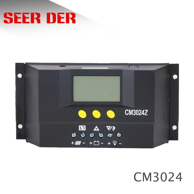 

LCD 20A 30A 12V/24V display solar charger PWM solar charge controller CM3024
