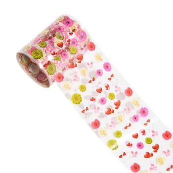 

10Rolls 1 Box Lovely Romantic Pink Flowers Foil For Nails Transfer Sticker Holo Laser Starry Paper Nail Art Adhesive Valentine