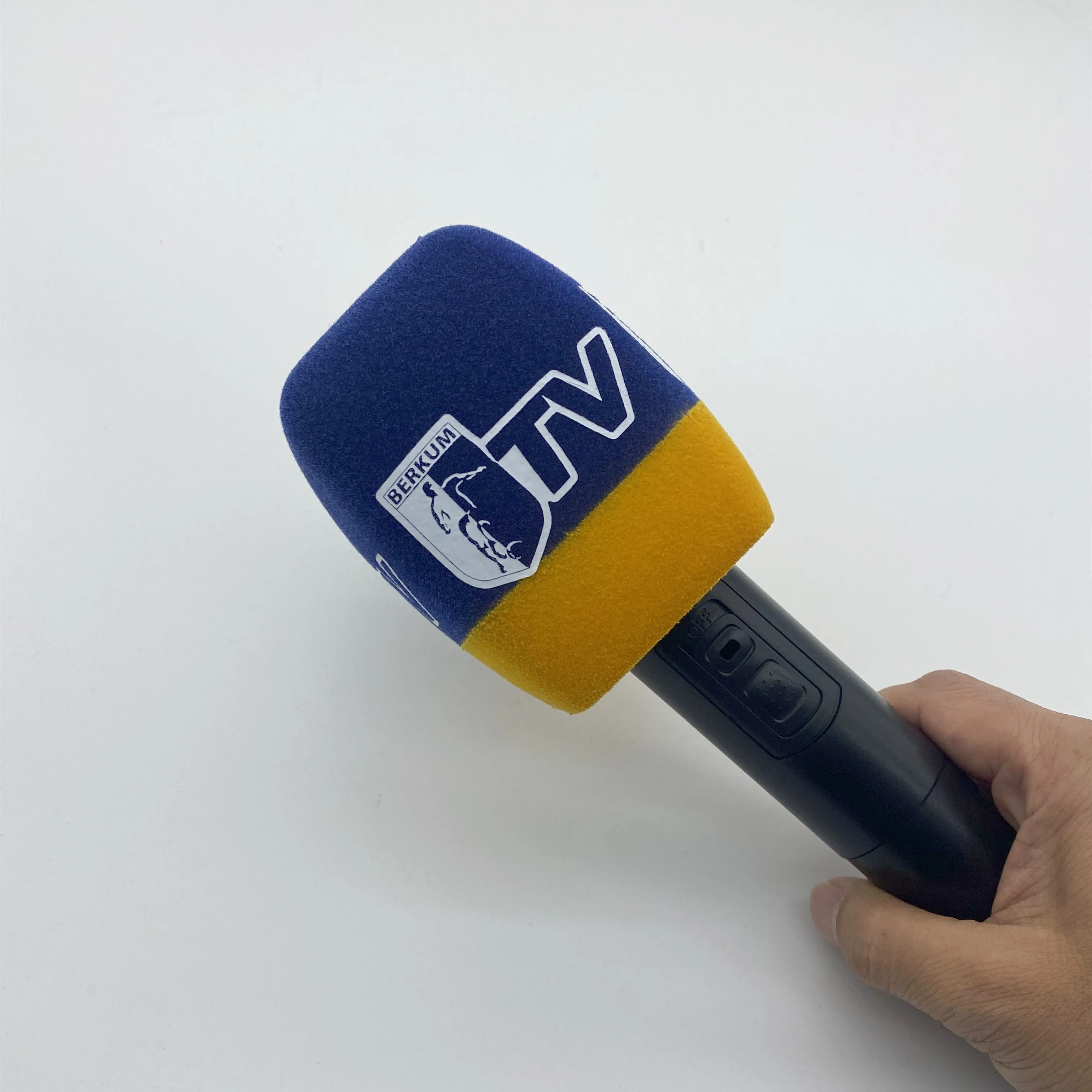 Cubiertas de esponja para micrófono flocado cuadrado, cubiertas de  impresión personalizadas, parabrisas de micrófono, logotipo de espuma para  estaciones de TV, entrevista de periódicos