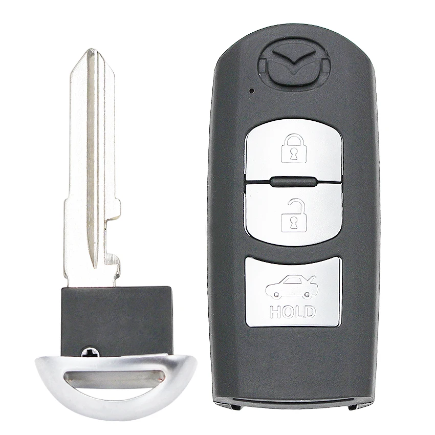 New Smart Remote Key Fob 3 Button 433Mhz 49 Chip For Mazda 3 6 CX-4 CX-5 MX-5 SKE13E-01 With small Key