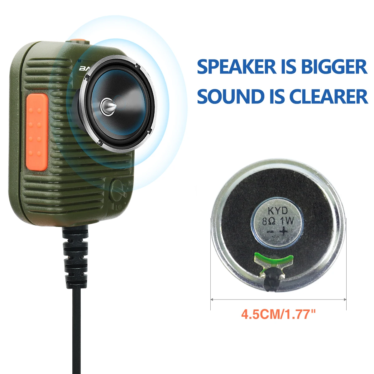 Tactical Remote Speaker Mic with Adjustable Volume