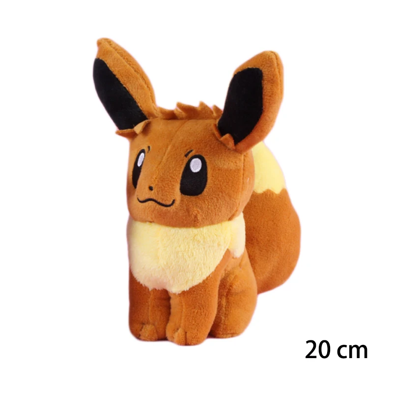 20cmPlush Popplio Wartortle Torchic Eevee Jigglypuff Dragonite Charizard Psyduck Cute hot Anime lovely Toy christmas gift kid - Цвет: розовато-Серый