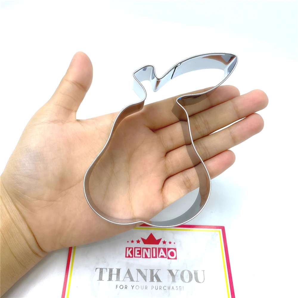 KENIAO Pear Cookie Cutter Stainless Steel 8 x 10.4 CM Fruit Biscuit Fondant Bread Sandwich DIY Kitchen Decor Tool Baking Mold
