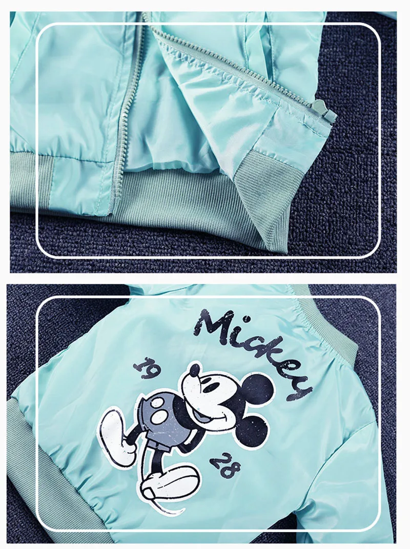 Mickey Denim Jacket For Boys Fashion Coats Children Clothing Autumn Baby Girls Clothes Outerwear Cartoon Jean Jackets Coat