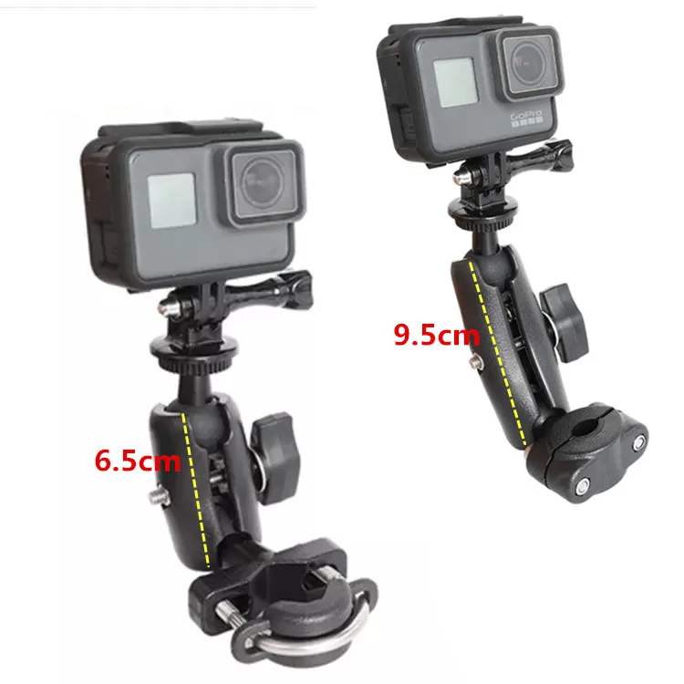 Крепление на руль мотоцикла с зеркалом заднего вида для Gopro 8 7 Xiaomi Yi 4K SJCAM sony eken DJI OSMO Action Sports Holder Ram Mount