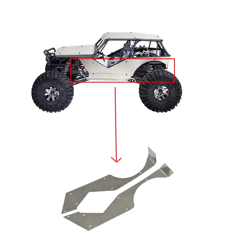 Набор боковых панелей из нержавеющей стали RC для 1/10 Axial scx10 Wraith | Игрушки и хобби