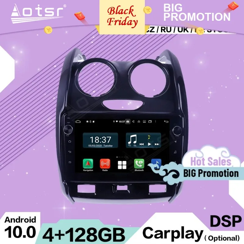 128G Carplay Multimedia Stereo Android 10 For Renault Duster 2013 2014 2015 2016 2017 2018 GPS Navi Car Radio Receiver Head Unit |
