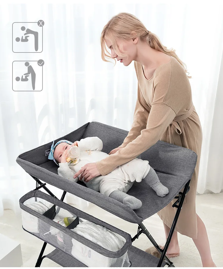 Стол для пеленок для новорожденных, массажный сенсорный стол для купания, пеленальный стол для младенцев, многофункциональная Легкая Складная станция для ухода