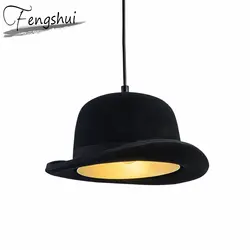Современный светодиодный подвесной светильник s светильник ing рождественские украшения для дома светильник черная шляпа абажур лестница