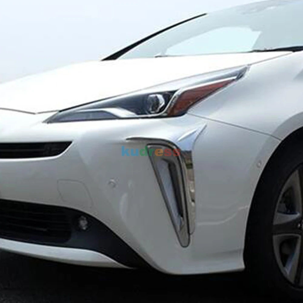 Для Toyota Prius хэтчбек хромированный передний противотуманный светильник, противотуманный светильник, Декоративная полоса, бампер для бровей, крышка для век