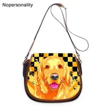 

Nopersonality Female Animal Pattern Shoulder Bags Hasp Cute Dog Printing Messenger Bag for Lady Women Small Saddle Crossbody Bag