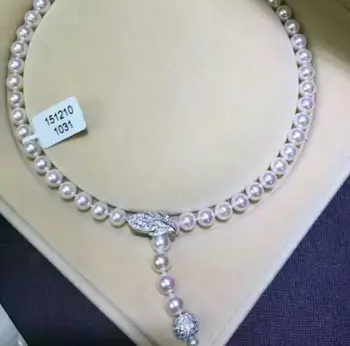 

Free shipping design classic 10-11mm south sea round white pearl necklace 24"