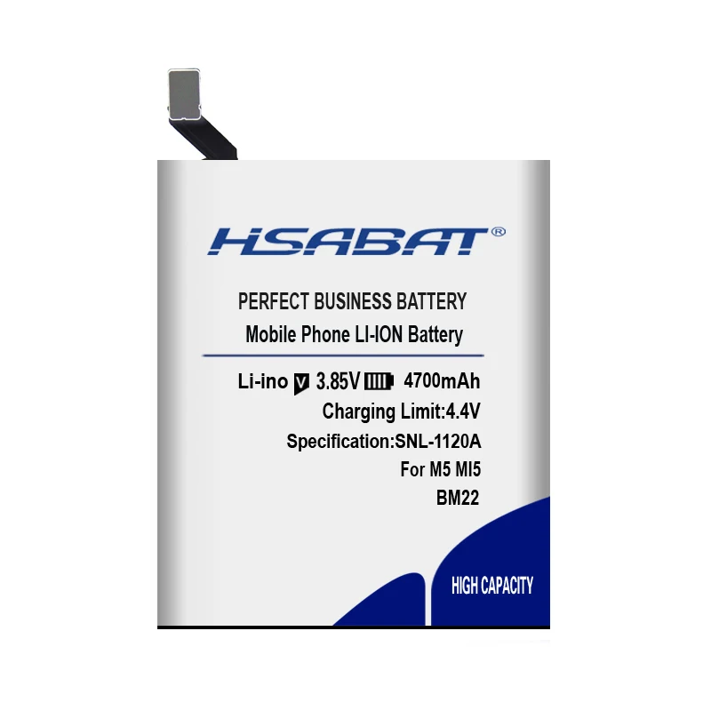 HSABAT BM22 4700 мАч батареи мобильного телефона для Xiao mi 5 M5 mi 5 mi 5 батарея