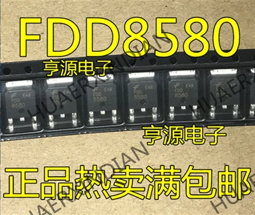 10 шт./лот FDD8580 8580 TO252 MOS FET-N в