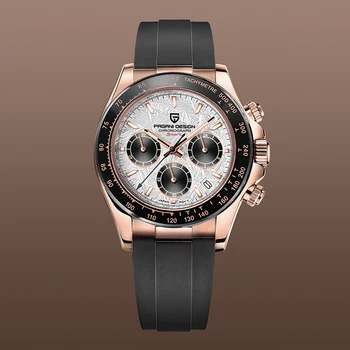 PAGANI DESIGN 2025 NEW 1664 Meteorite Dial Men's Watches Luxury Sapphire Quartz watch for men Sport Chronograph men Reloj Hombre