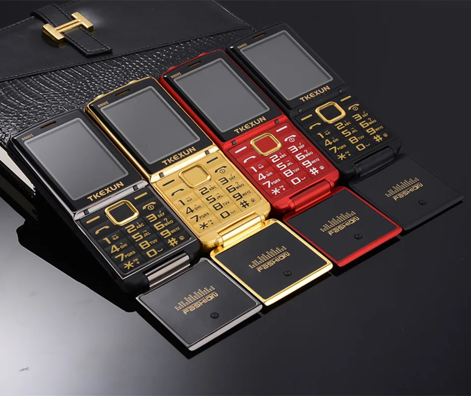 Original TKEXUN 8800i Flip Phone Dual Sim Camera