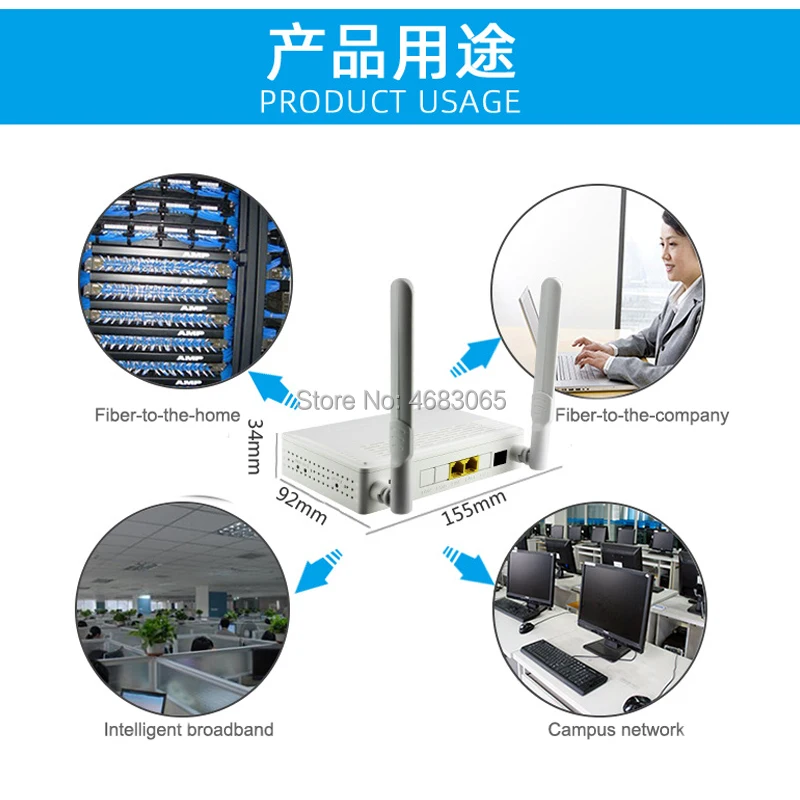 Поставка хорошего качества EPON ONU 1GE+ 1FE+ wifi G/EPON оптический сетевой терминал, SC APC разъем FTTH G/EPON ont модем