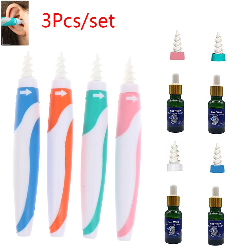 

Ear Cleaning Cleaner Tool Spiral Ear Wax Cleaner Removal Swabs Pick Remover Ear Care Tool