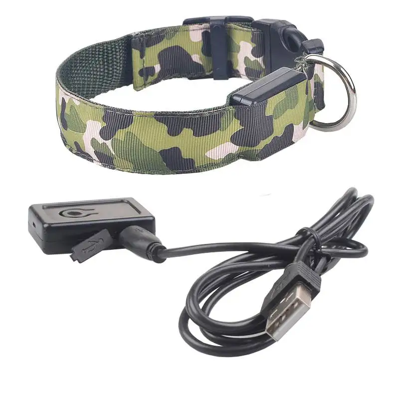 JL1127G USB Charging Led Dog Collar Anti-Lost/Avoid Car Accident Collar For Dogs Puppies Dog Collars Leads LED Supplies Pet Products - Цвет: JL1127G