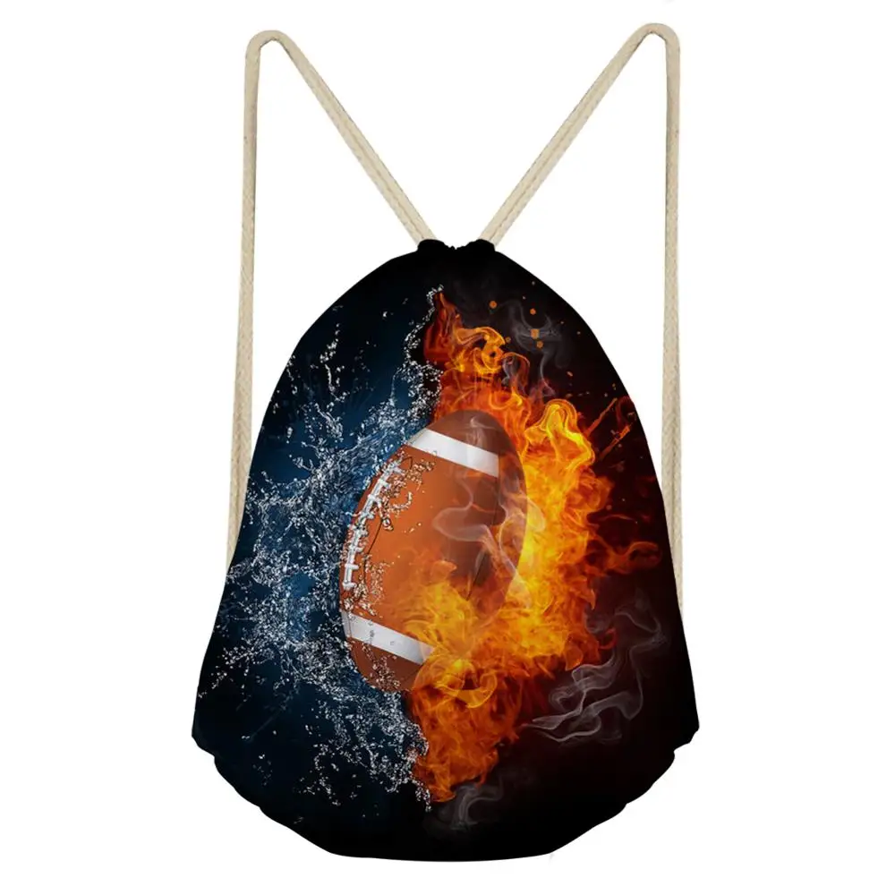 ELVISWORDS Регби Футбол P-rint Drawstring сумка мужская сумка для спортзала Подростковая дорожная сумка для мальчиков спортивный рюкзак для хранения школьные сумки для детей - Цвет: HXA530Z3