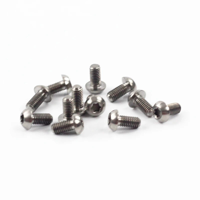 titanium 12 шт. Титан Ti велосипедный ротор дисковые тормозные болты Torx T25 винты крепеж M5 x 10 мм Радуга Золотой Ti цвет - Цвет: titanium