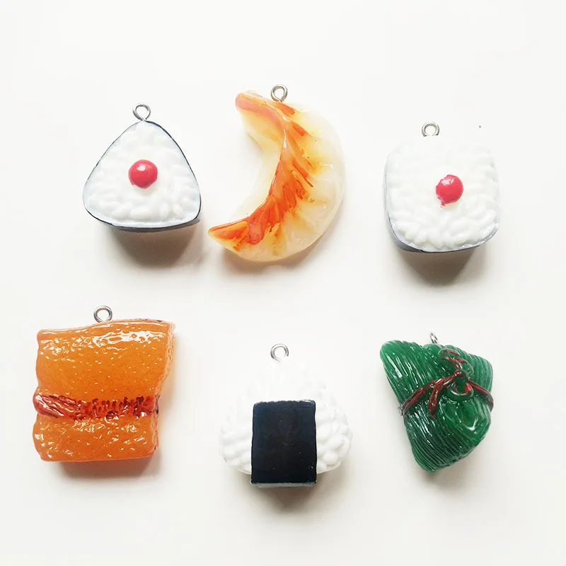 10Pcs Fashion Resin Food Sushi Pork Belly Pendant Charm For DIY Making Earrings Bracelet Necklace Jewelry Accessories | Украшения и