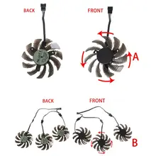 1/3 шт. 75 мм T128010SU 4Pin охлаждающий вентилятор для Gigabyte AORUS GTX 1060 1070 1080 карты