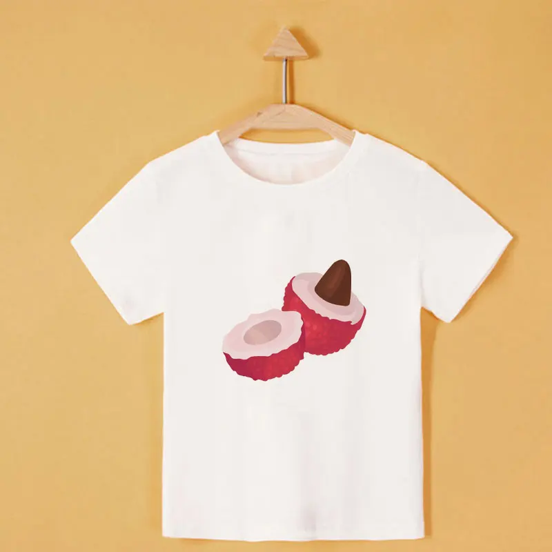 Новинка; Kawaii; футболки для мальчиков с рисунком авокадо, манго, арбуза; рубашка для маленьких детей; футболка с короткими рукавами; милая детская футболка для девочек