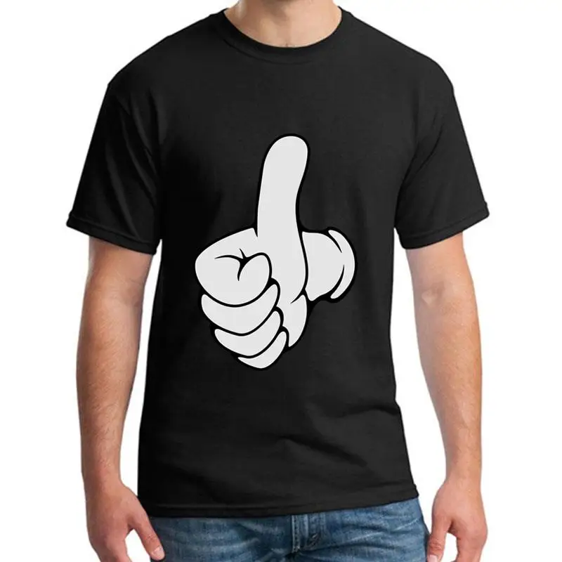 

printed Thumb Right t shirt plus sizes s-47xl Anti-Wrinkle Microfiber hilarious men's tshirts