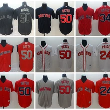 Boston Все сшитые мужские плеер Mookie Betts 50 Давид Ортис 34 Давид цена 24 майки