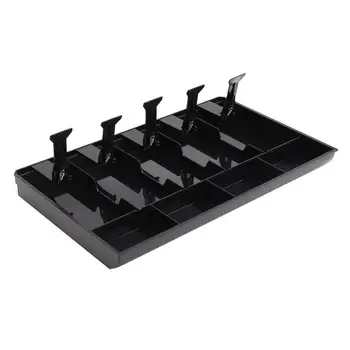 

Lightweight Easy Install 5 Grids Money Tray Store Cash Drawer Security Register Storage Box Cash Coin Register Insert Tray