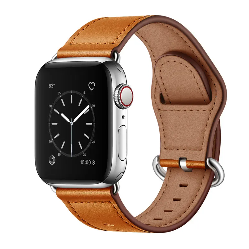 Ремешок для Apple Watch 40 мм 44 мм 42 мм 38 мм сменный ремешок из натуральной кожи для Apple Watch iWatch Series 5 4 3 2 1