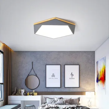 

Macarons Bedroom Ceiling Lights Colorful Lampshade Lamp for Kitchen Kids room Ceiling Mount Indoor Lights Wooden Ceiling Light