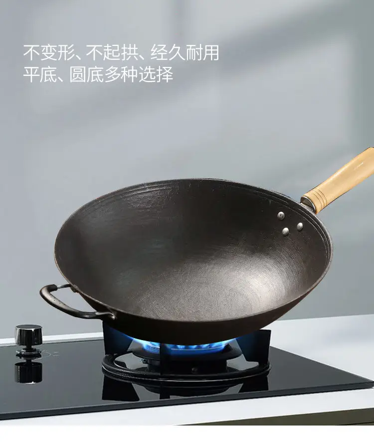 Кухонная утварь wok для кемпинга пикника чугуна сковорода приготовления пищи