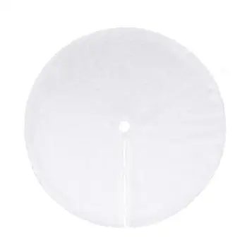 

AMOSFUN Christmas Tree Skirt Soft Snow Holiday Tree Ornaments Decoration Christmas Tree Cover Home Party Decor 120 cm
