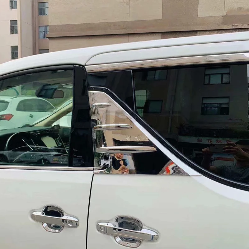 TOMEFON для Toyota Alphard Vellfire B столб средняя стойка оконная дверь Гальваническое украшение крышка отделка SS - Цвет: SLIVER