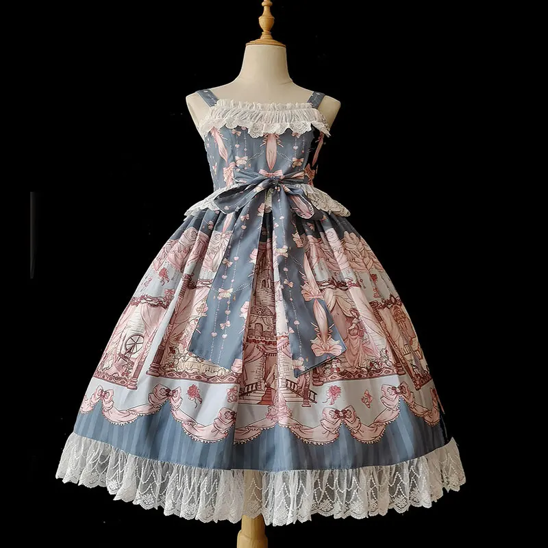 

Sleeping Beauty ~ Sweet Printed Lolita JSK Dress Ruffled Party Dress by Infanta
