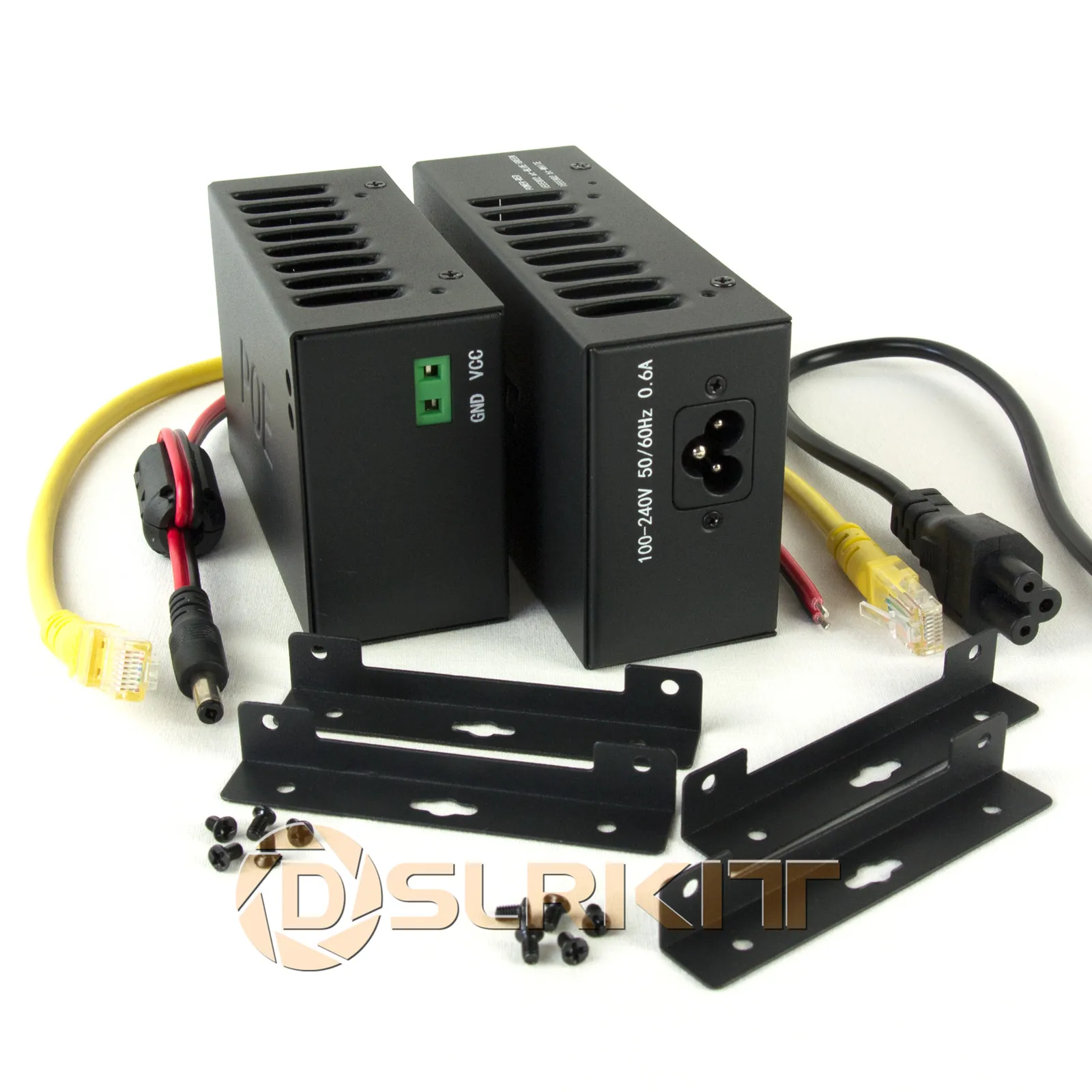 DSLRKIT 12Volt 65Watts 802.3BT PoE Kit (Splitter + Injector) Gigabit Ultra PoE++ Adapter