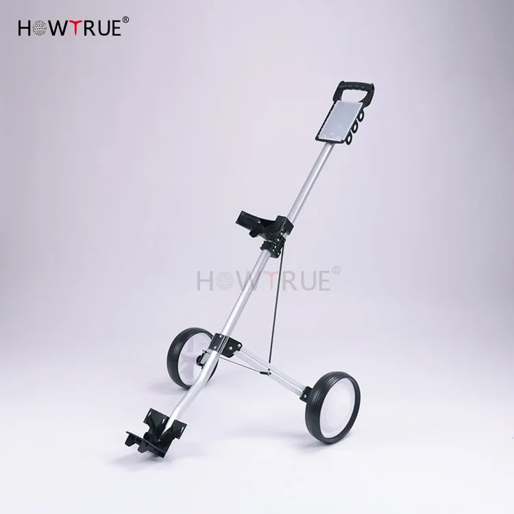 Golf Cart Two-Wheeled Cart Aluminum Alloy Foldable Trolley With Scorecard Holder
