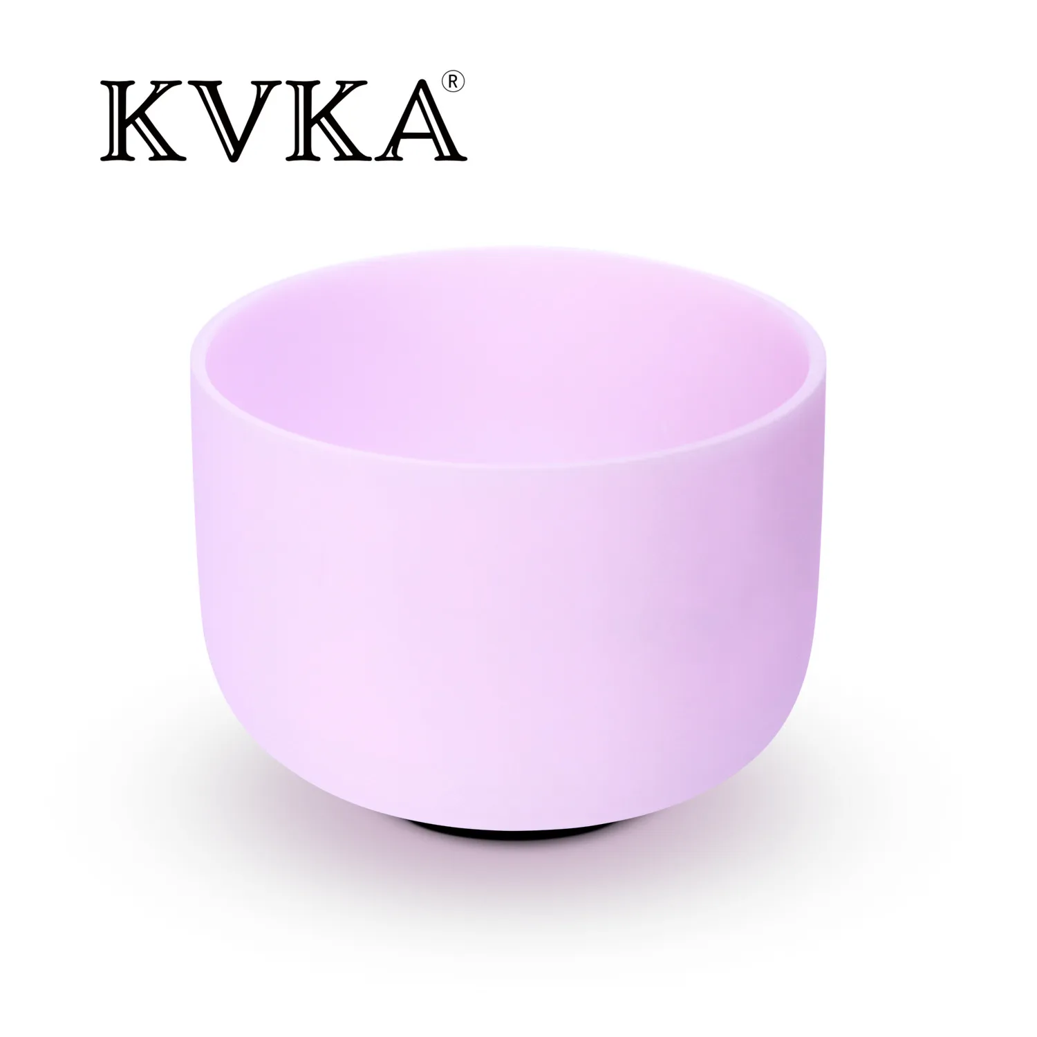 Singing Bowls KVKA Crystal Singing Bowl, 432Hz 8 Inch F Note Heart Chakra Quartz Frosted Sound Healing Bowl Instruments For Yoga Meditation With Carry Bags - Pink Purple Crystal Bowl
